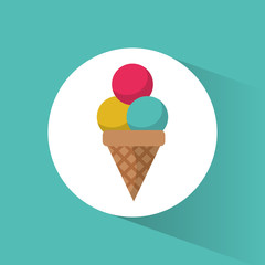 ice cream cold sweet delicious vector illustration eps 10