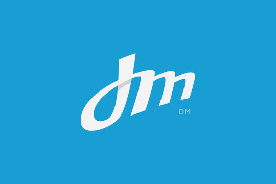 Letter DM Monogram Logo