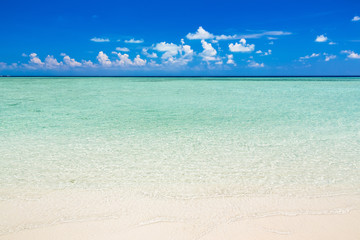 Beautiful ocean beach on Maldives
