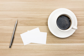 Business card on the desk