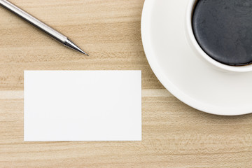 Business card on the desk