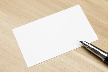 Business card on the desk