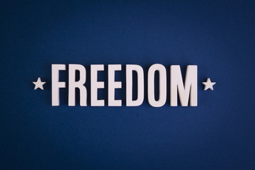 Freedom sign lettering