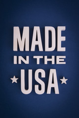Made in the USA sign lettering