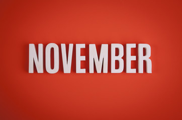 November sign lettering
