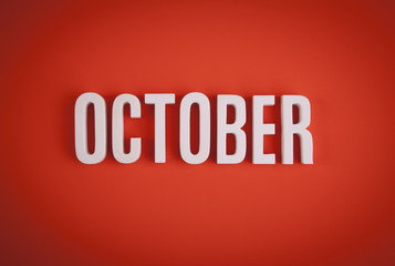 October sign lettering