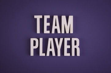 Team Player sign lettering