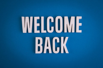 Welcome Back sign lettering
