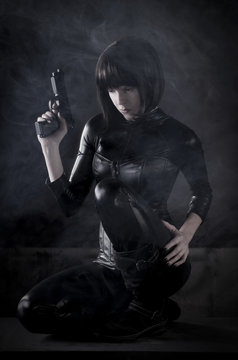 Female Assassin with gun