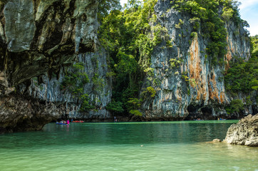 The kayaking in Phang nga Bay, Thailand