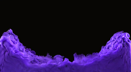 Purple ink waves - obrazy, fototapety, plakaty