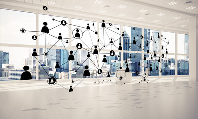 Obraz premium Networking and wireless connection as concept for effective mode