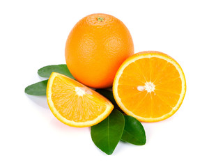 Orange fruit isolated on white background