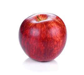 Ripe red apple. Isolated on a white background.
