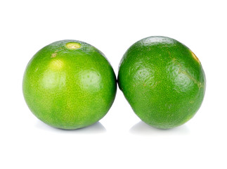 Citrus lime fruit isolated on white background