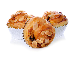 danish pastry isolated on white background