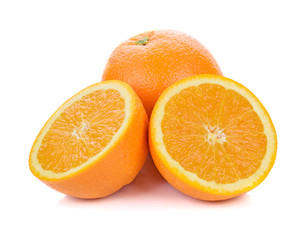 Orange fruit isolated on white background