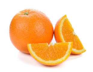 Orange fruit isolated on white background