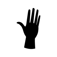 Hand silhouettes icon. Hand gesture isolated on white background