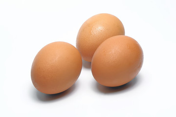 Organic Eggs. Organic Food in thailand.White Background.