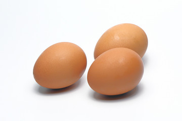 Organic Eggs. Organic Food in thailand.White Background.