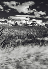 Super resolution stacked landscape of Triglav mountain top in Slovenia
