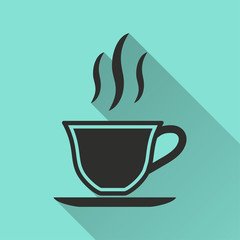 Coffee cup - vector icon.