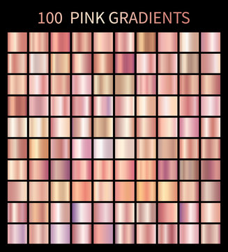 Pink rose gradients collection for fashion design