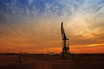 Fototapeta premium The oil pump, industrial equipment