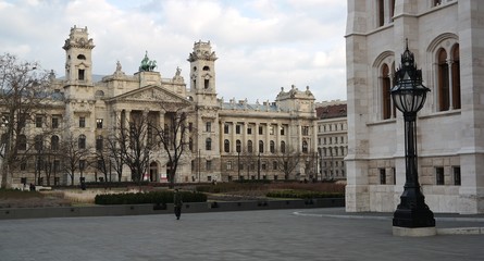 Museum of Ethnography behind Parliament building in Budapest