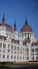 Obraz premium Rear view of Parliament building in Budapest