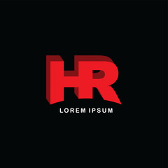 Obraz premium red block initial letter brand logo template logotype