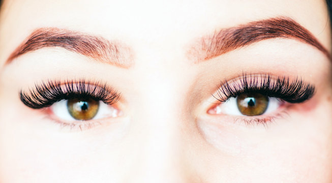 Artificial lashes. eyelash extension.