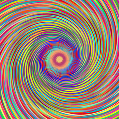 Abstract psychedelic background with colorful vortex.