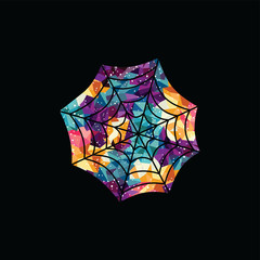 Fototapeta premium Spiderweb Abstract colorful triangle geometrical logo logotype template