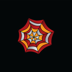 Fototapeta premium Abstract colorful spiderweb logo logotype template