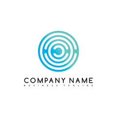 round circle logo logotype brand template vector art