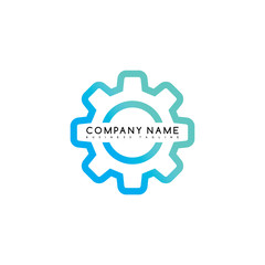 cog setting brand template logo logotype theme vector art