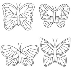 vector set of butterfly