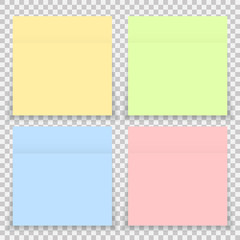 Vector colorful office sticker note paper isolated