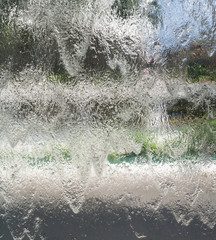 Waterfall on a window