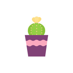 Cactus flat design. Icon for web.