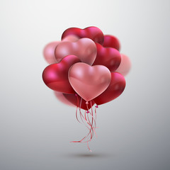 Fototapeta na wymiar Balloon Hearts.