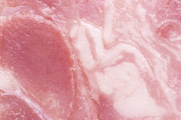 Close-up texture of ham, meat slice