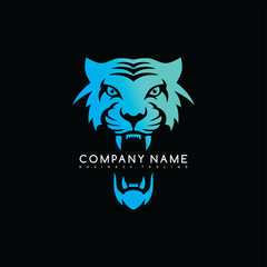 tiger head exclusive brand company template logo logotype vector art