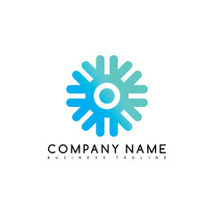 round circle logo logotype brand template vector art