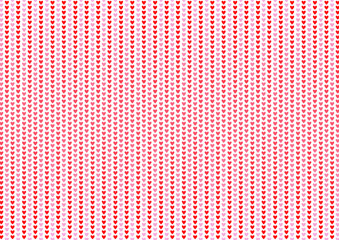 PrintHalf Tone blending red and pink mini hearts background. Repeating seamless patterns for valentines day.