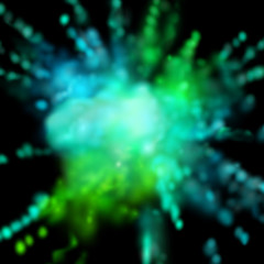 Paint powder smoky explosion.