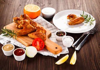 Roast chicken wings