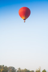 Hot air balloon on sky in Laos